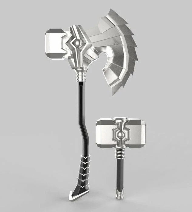 Nikko Industries Thor Play Arts Kai Weapons STL 2 Nikko Industries Thor Play Arts Kai Weapons STL - Image 2