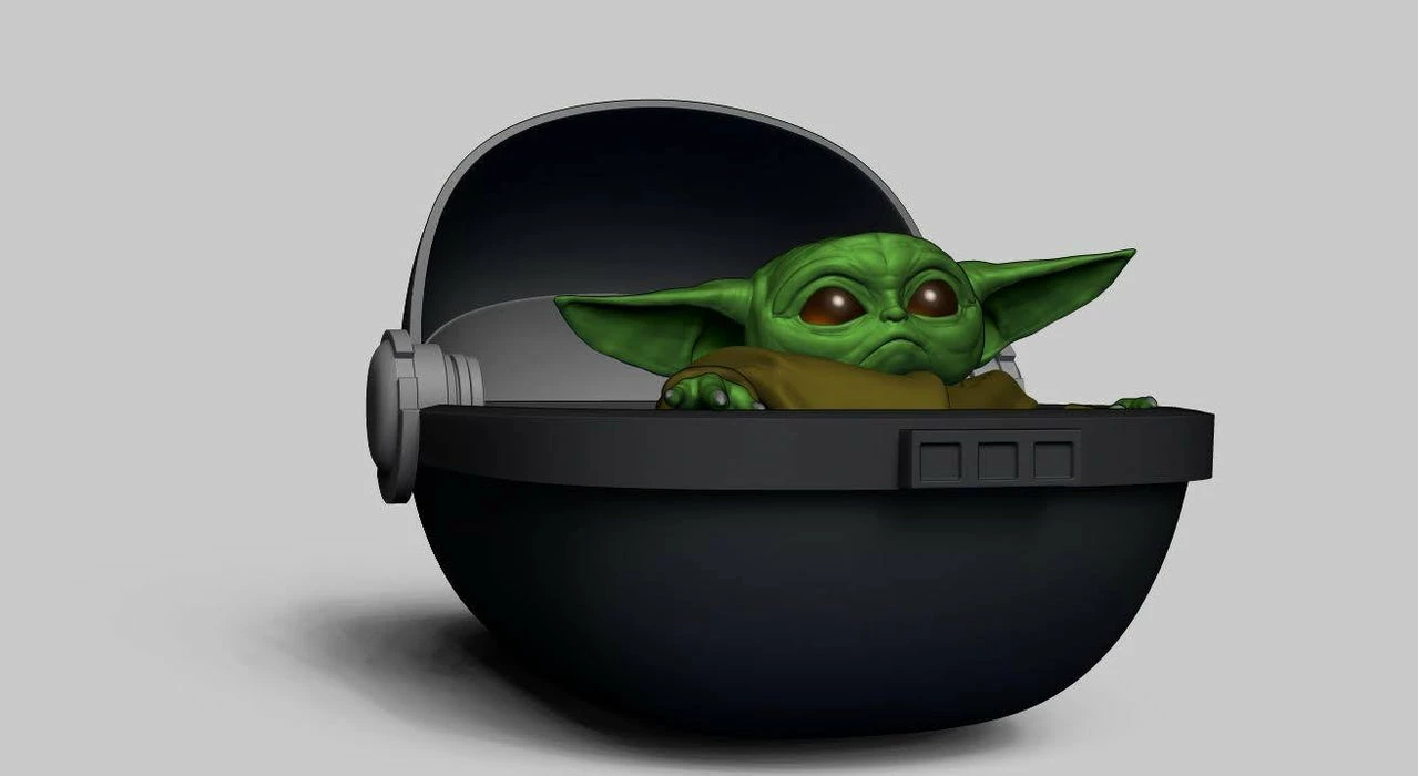 Nikko Industries Baby Yoda Eating Frog Stl 3 Nikko Industries Baby Yoda Eating Frog Stl - Image 3