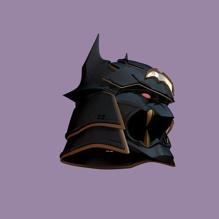 Nikko Industries Shogun Batman Helmet Stl 6 Nikko Industries Shogun Batman Helmet Stl - Image 6