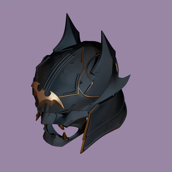 Nikko Industries Shogun Batman Helmet Stl 2 Nikko Industries Shogun Batman Helmet Stl - Image 2
