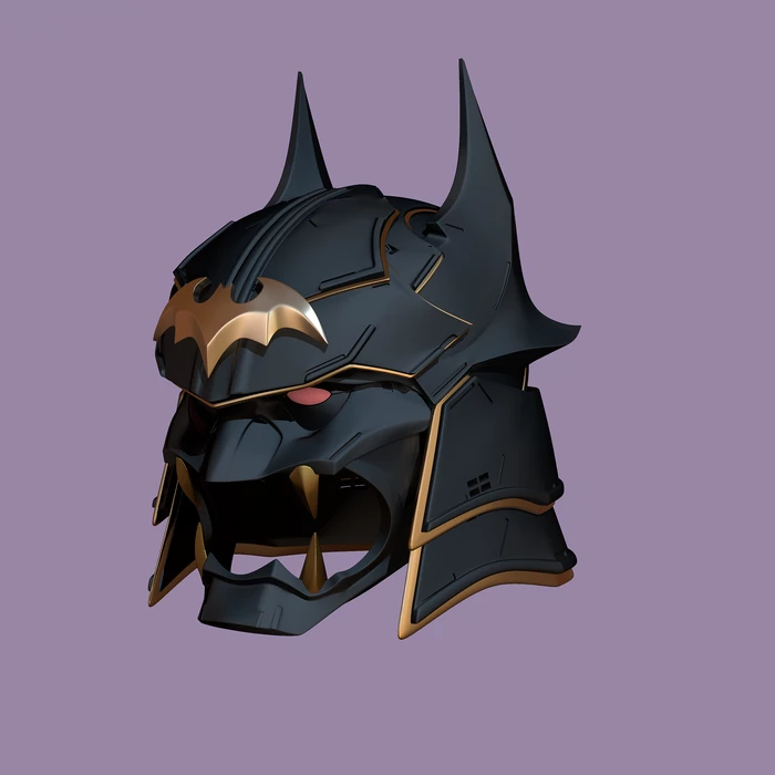 Nikko Industries Shogun Batman Helmet Stl 3 Nikko Industries Shogun Batman Helmet Stl - Image 3